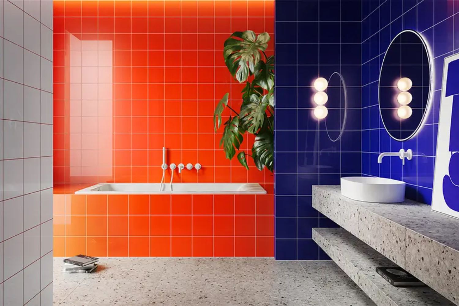 Energetyczna łazienka w stylu modern